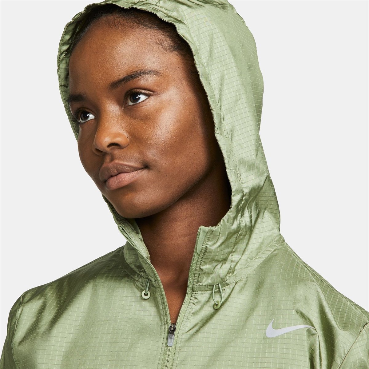 Nike running jacket online green