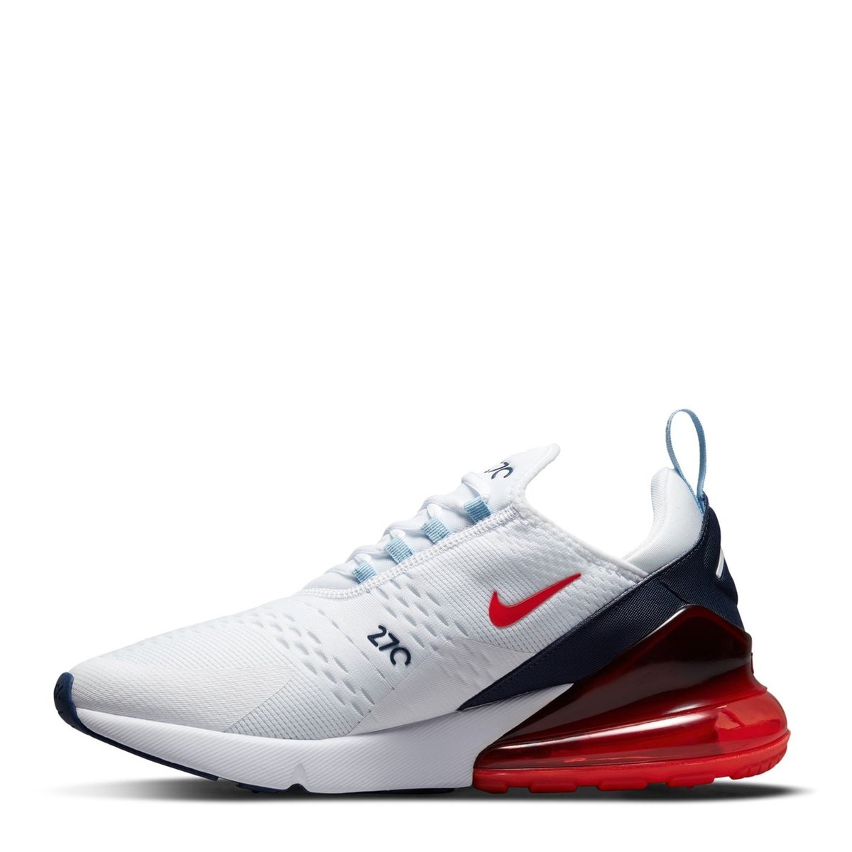 Nike air max 270 shop men's white and red