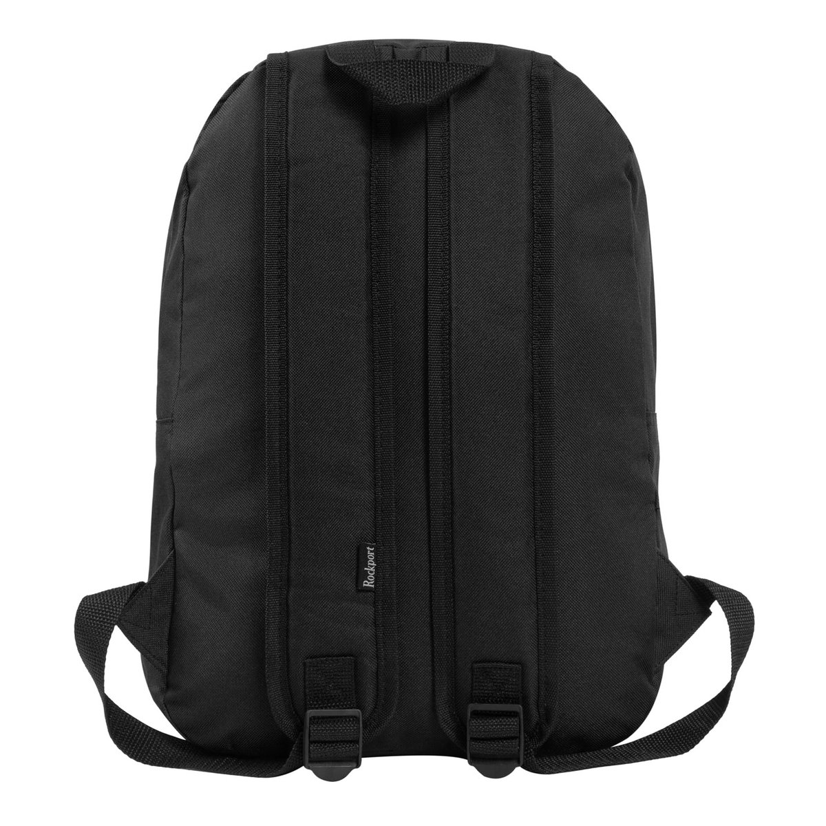 A black outlet backpack