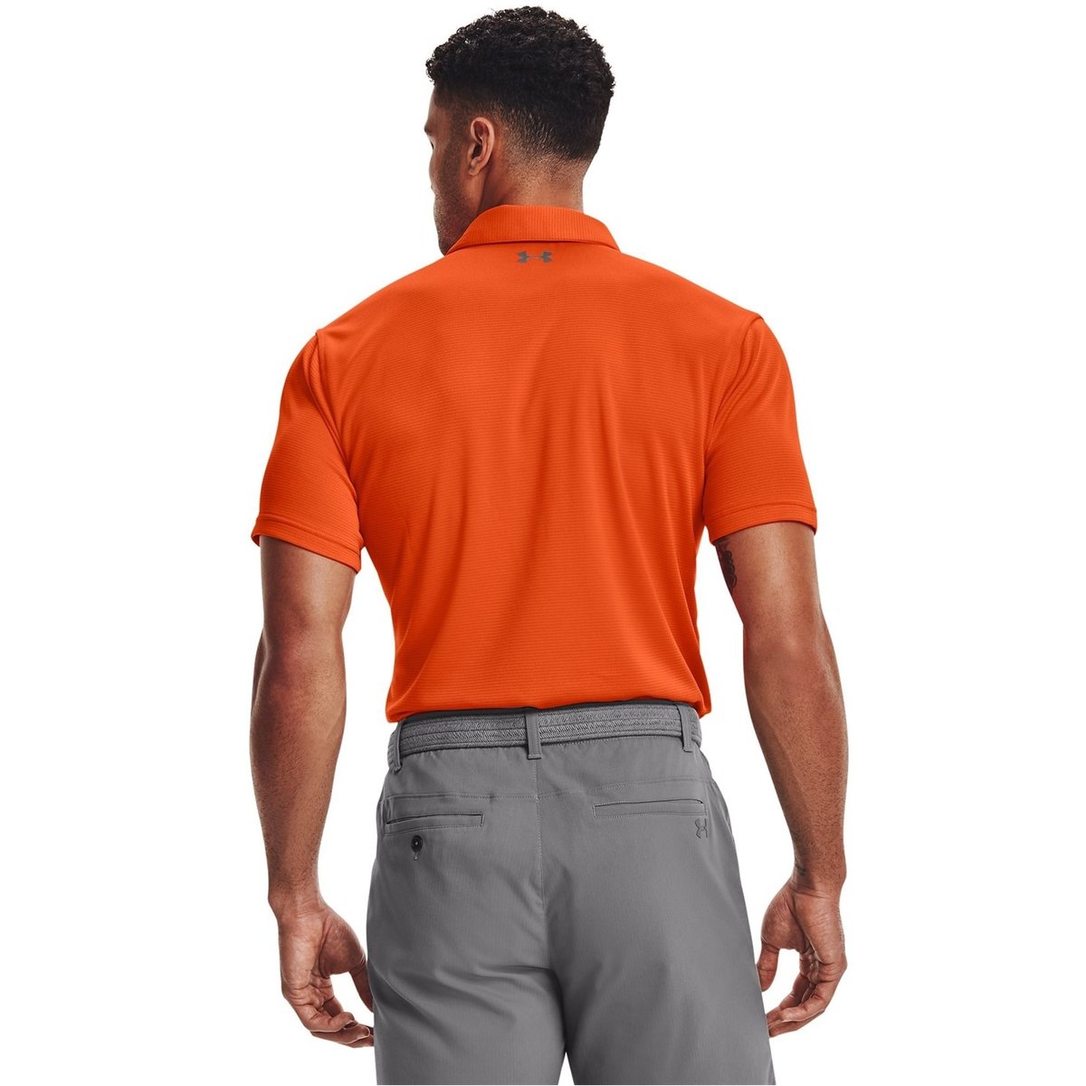 Orange under store armour polo