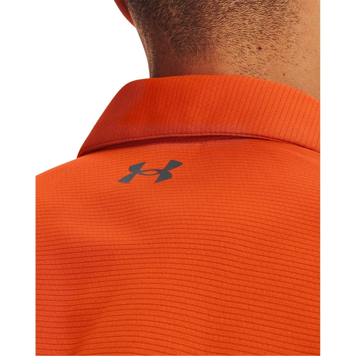 Orange under store armour polo