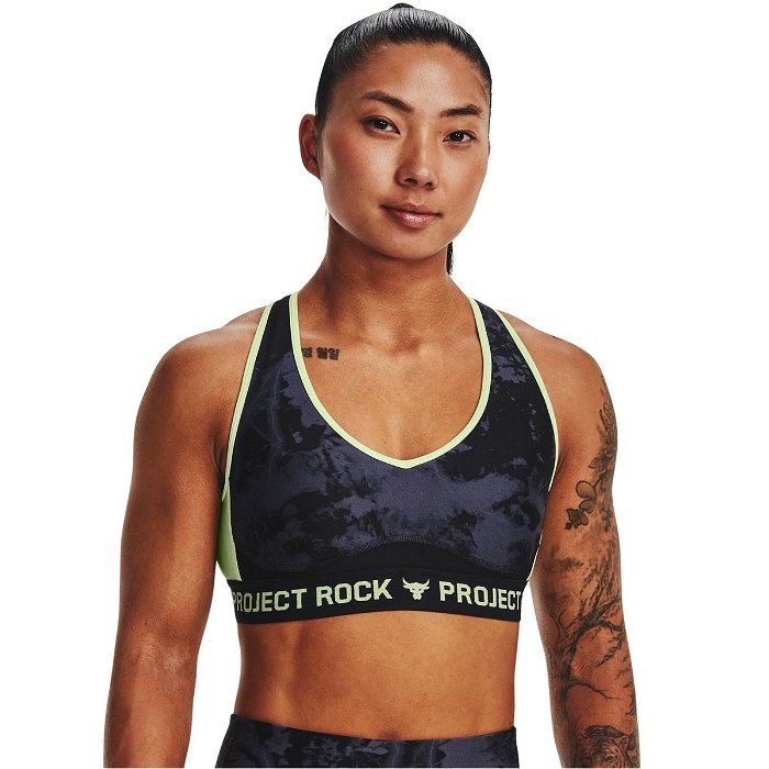 Project Rock Crossback Printed Sports Bra Womens