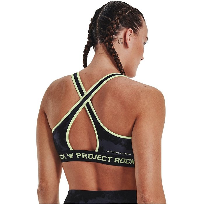 Project Rock Crossback Printed Sports Bra Womens