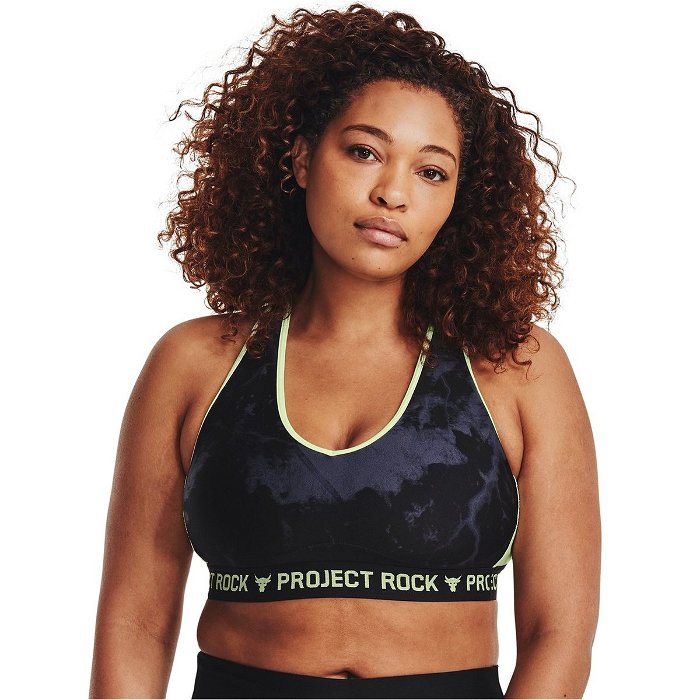 UNDER ARMOUR Women's Project Rock Printed Crossback Sports Bra NWT