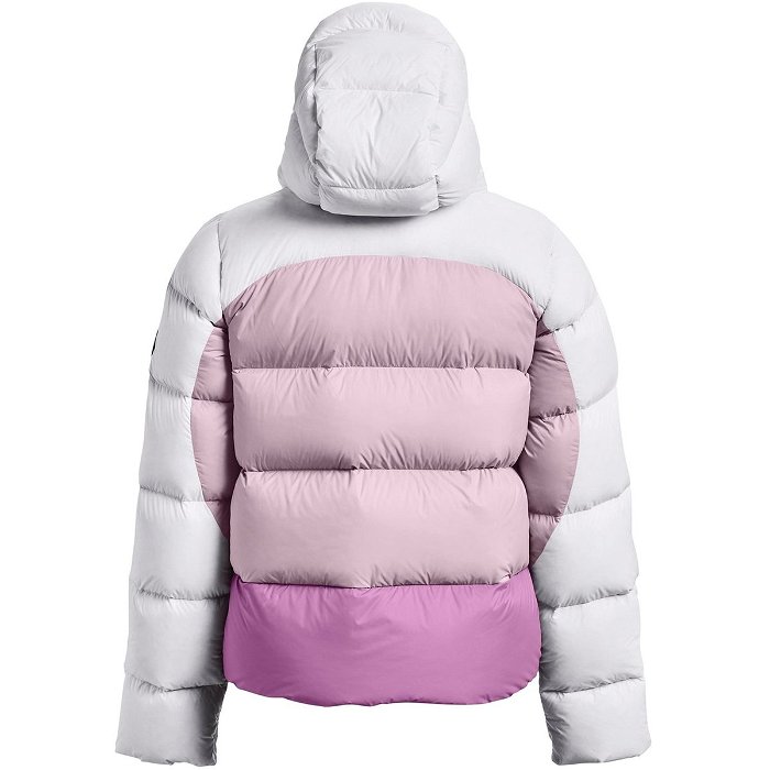 Under Armour Women's Armour Down Hooded Jacket , Pink Clay (663)/White ,  Small : : Mode
