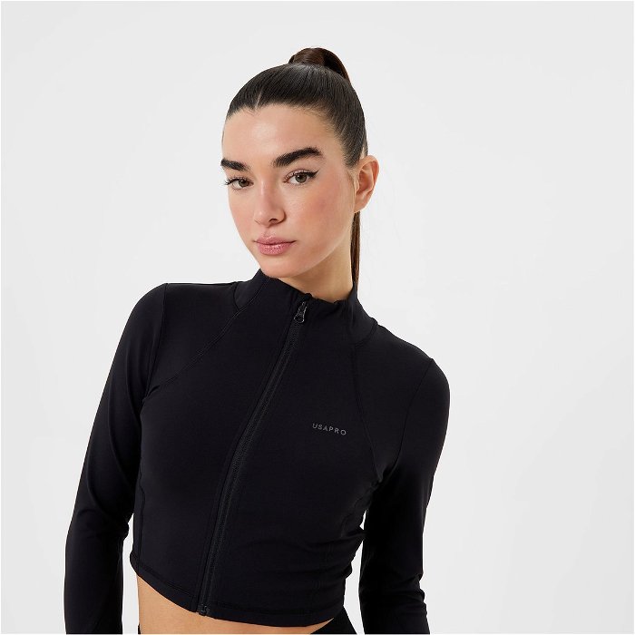 Cropped Fitness Jacket Womens