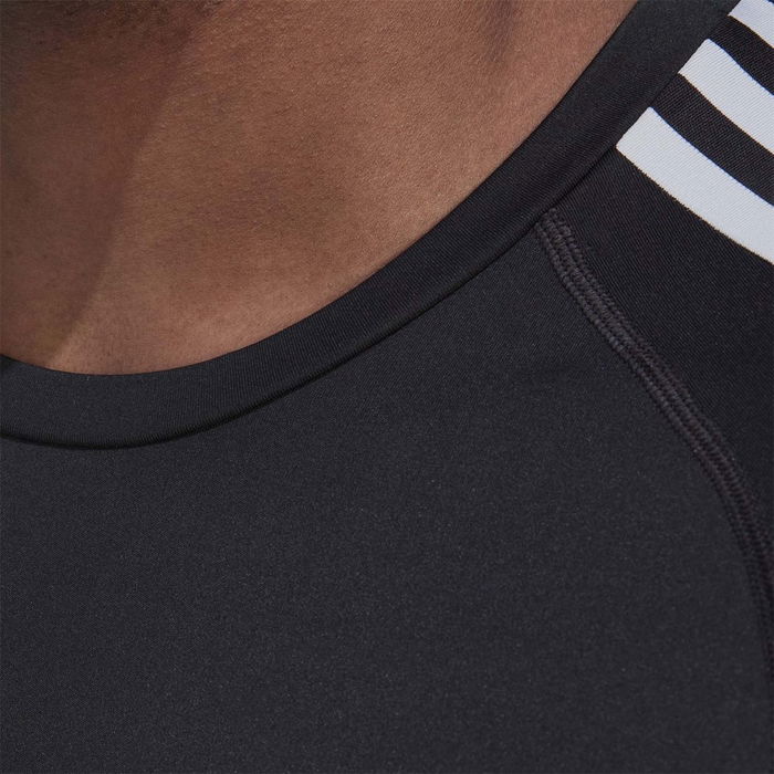 Techfit 3 Stripe Long Sleeve T Shirt Mens