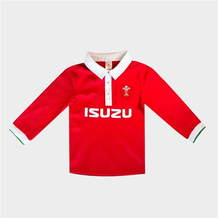 Wales Rugby Union Baby Long Sleeve Polo