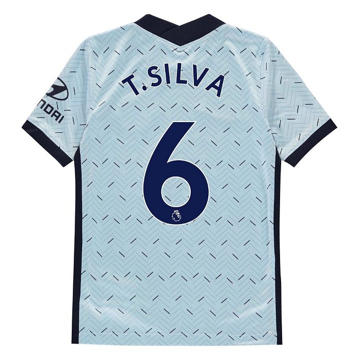 Chelsea Thiago Silva Away Shirt 2020 2021 Junior