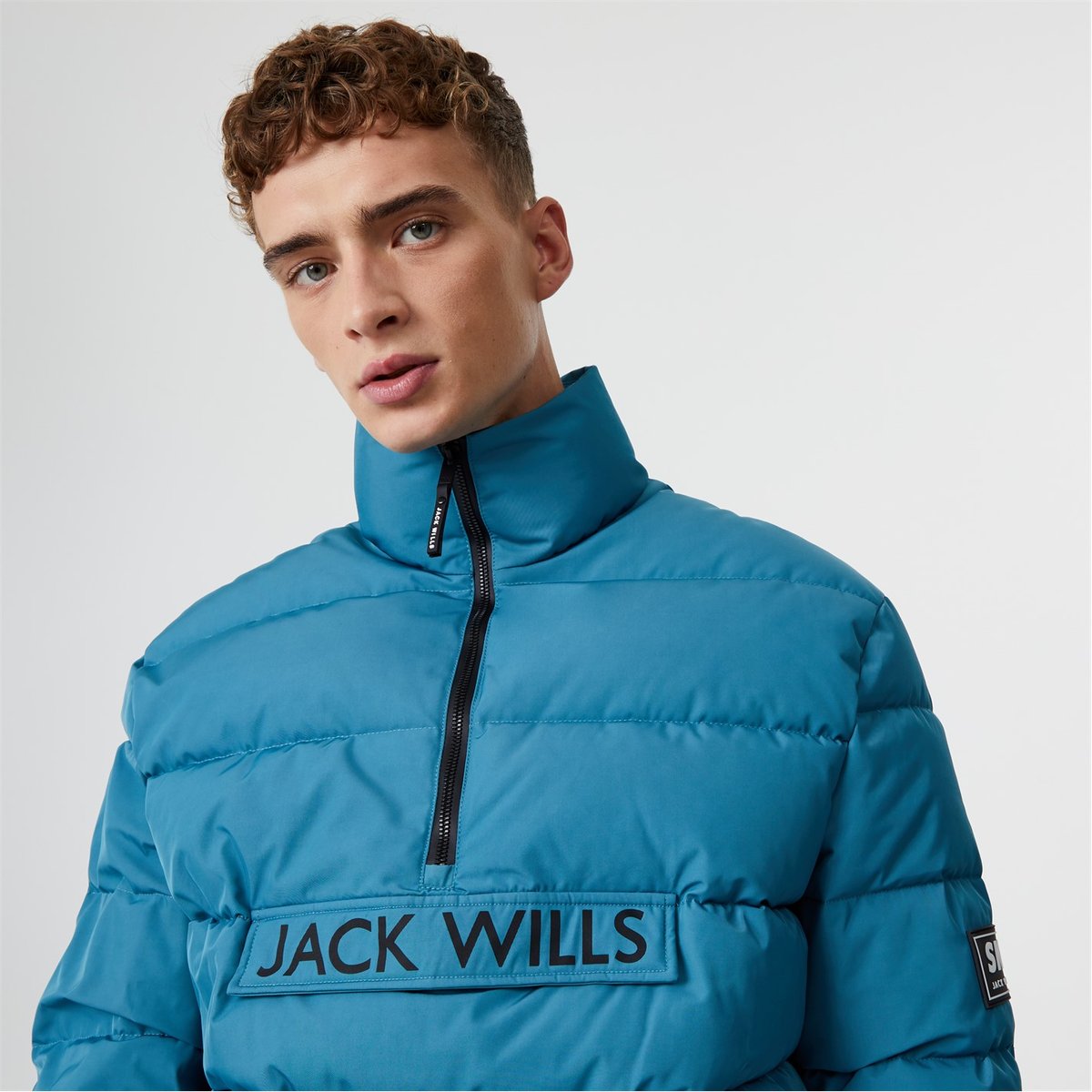 Half zip 2024 puffer jacket