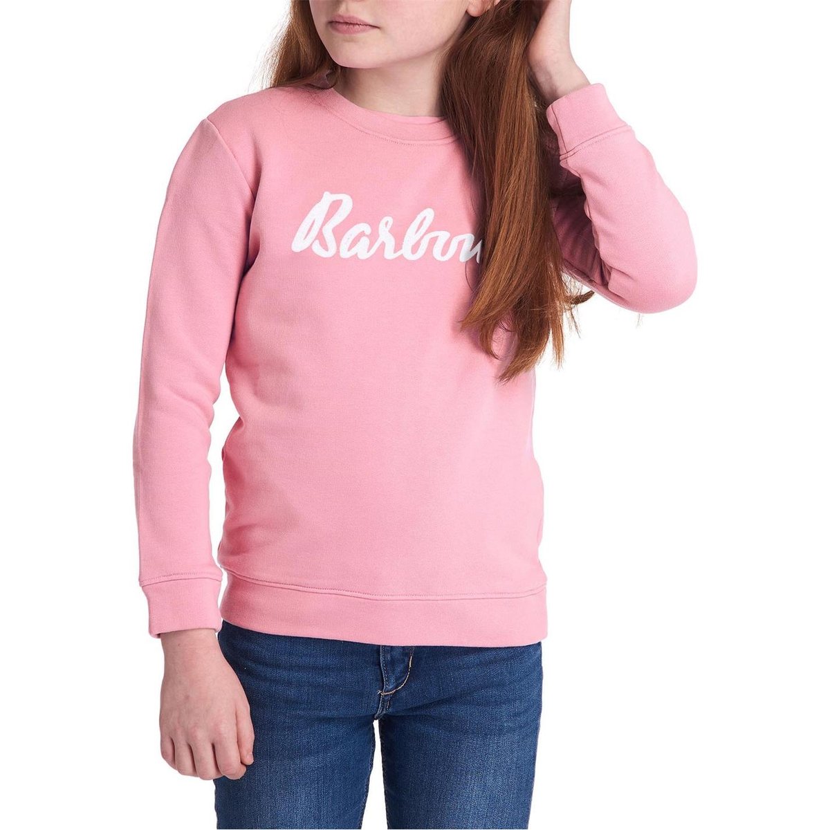 Barbour otterburn sweatshirt discount pink