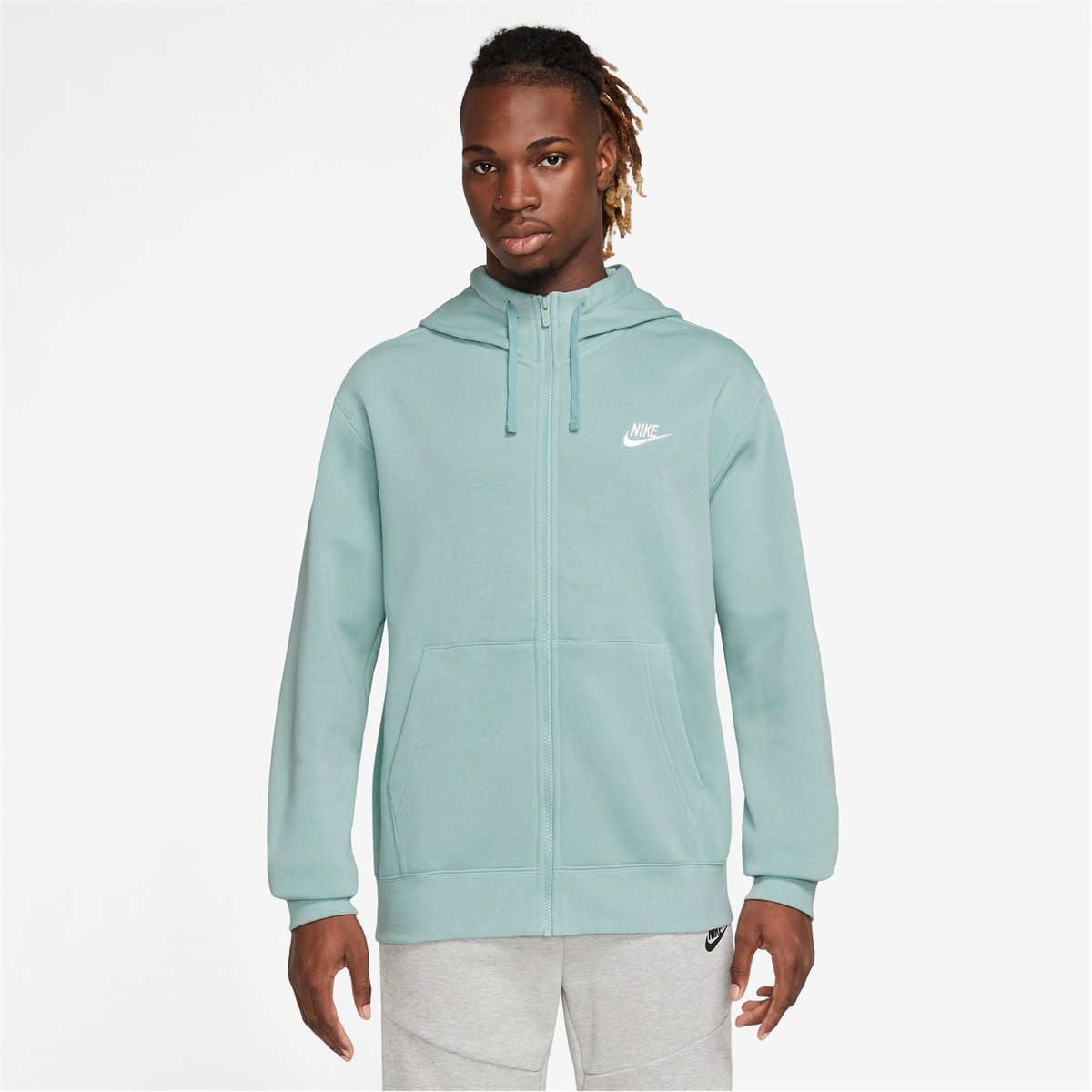 Nike white cheap zip up jacket