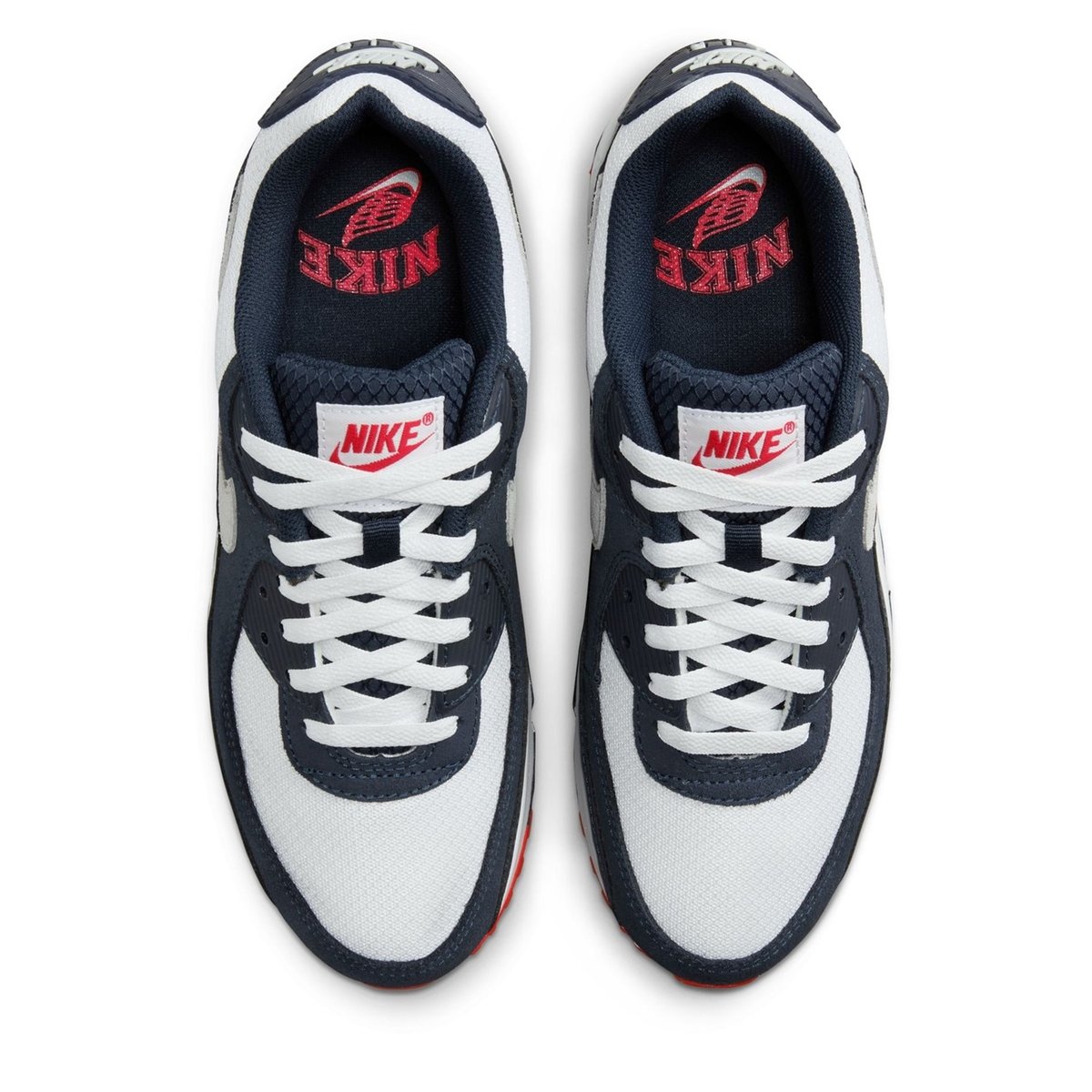 Nike air max 90 trainers midnight navy clearance white