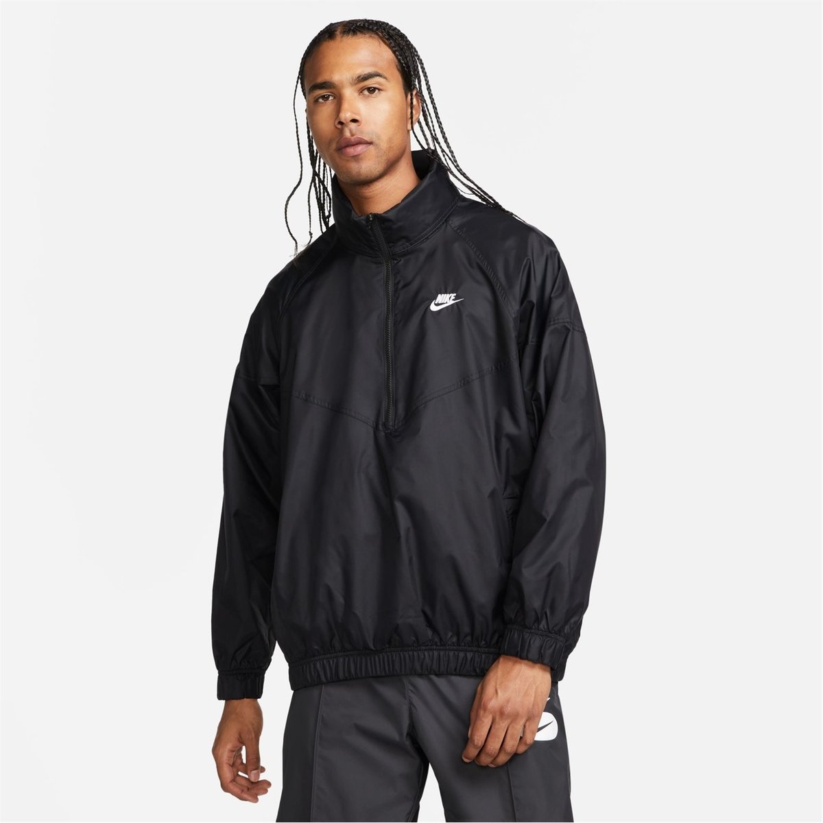 Mens nike windbreaker 2024 black and white