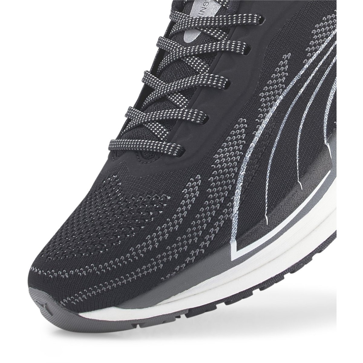 Puma Magnify Nitro Knit Running Shoes Womens Black White 65.00