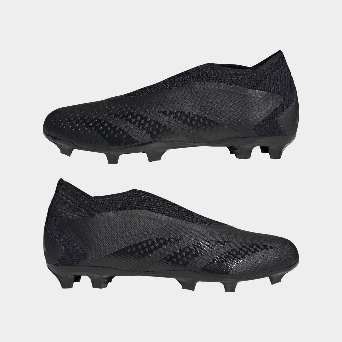 All black shop laceless football boots