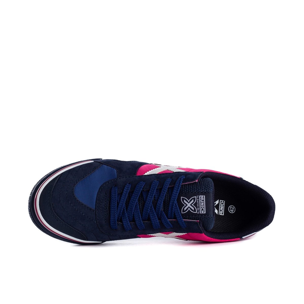 Munich Gresca Indoor Football Shoes Navy Fuchsia 50.00