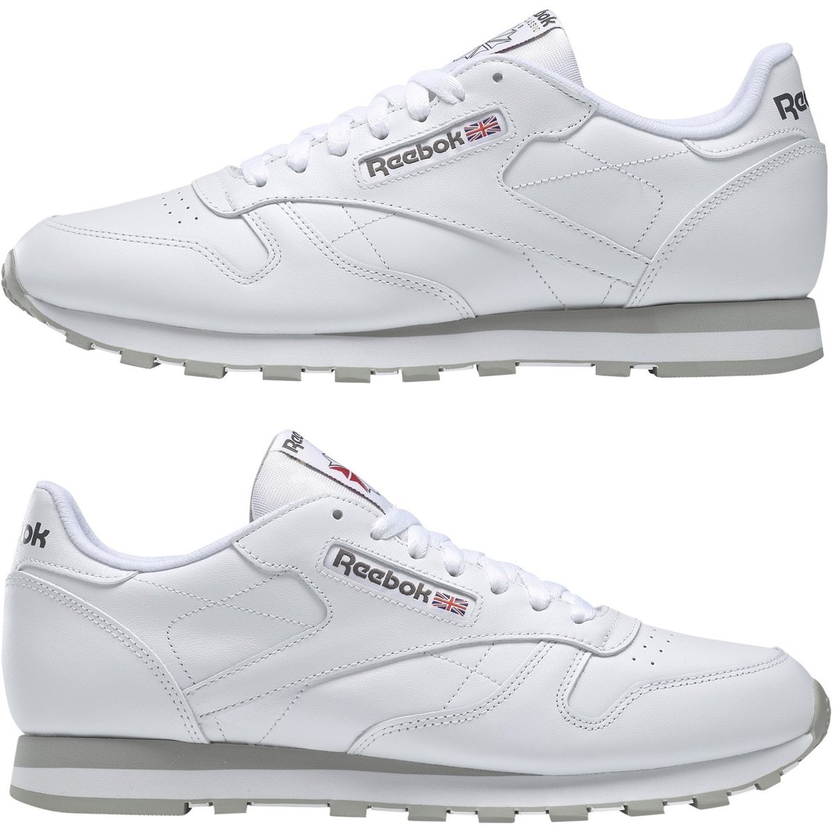 Men's white deals reebok classics