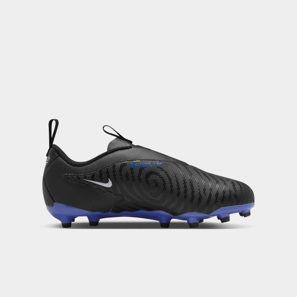 Nike Phantom Academy GX Junior Firm Ground Football Boots Black/Chrome ...