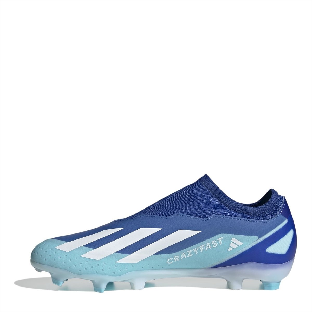 Blue adidas best sale laceless football boots