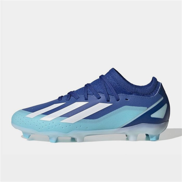 adidas X CrazyFast .3 Junior Firm Ground Football Boots Blue/White, £40.00