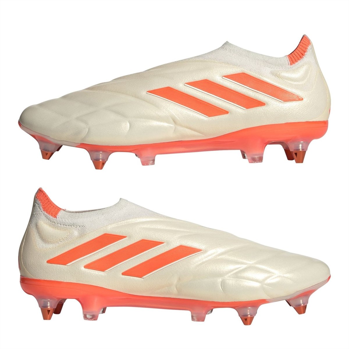 Orange and sale white football boots