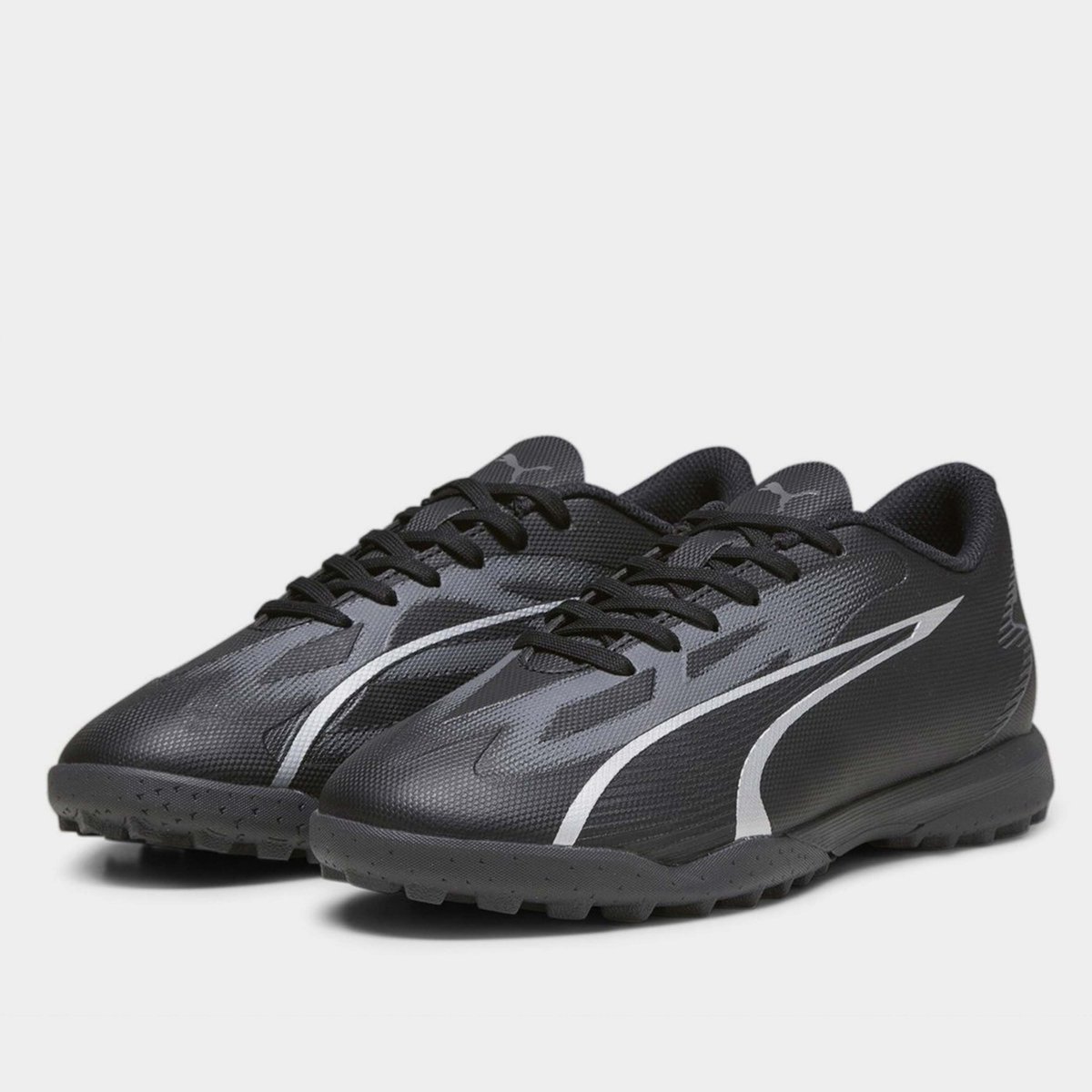 Puma Ultra Play Astro Turf Football Trainers Kids Black Asphalt 24.00