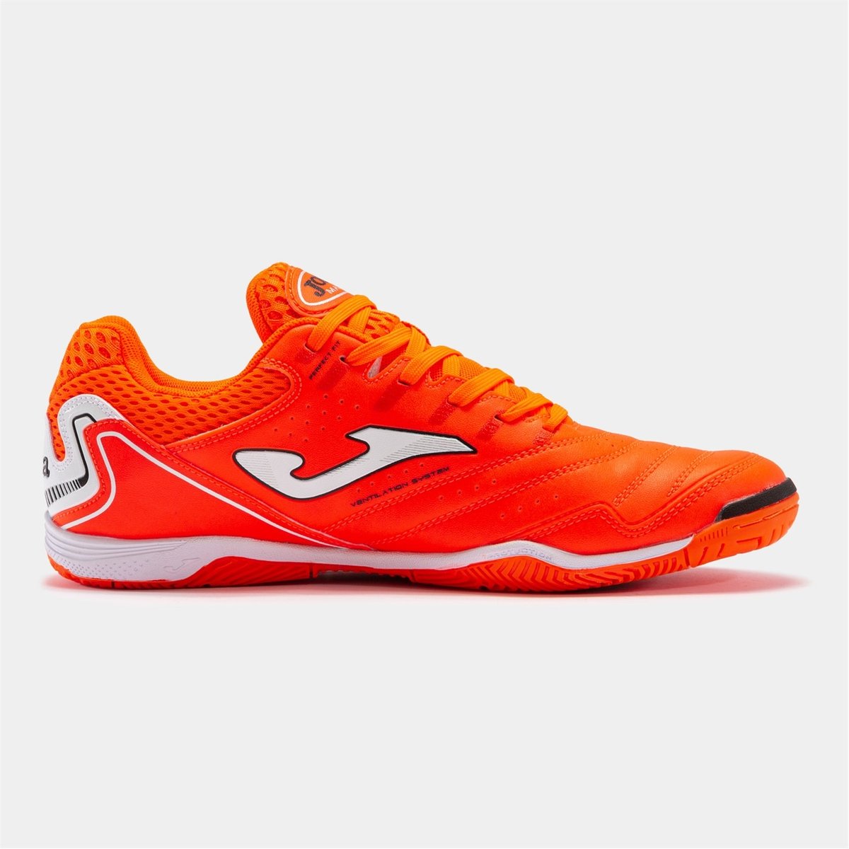 Orange indoor soccer shoes on sale