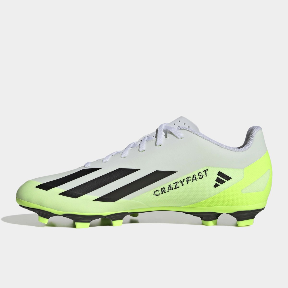 adidas X CrazyFast .4 Adults Firm Ground Football Boots Wht Blk