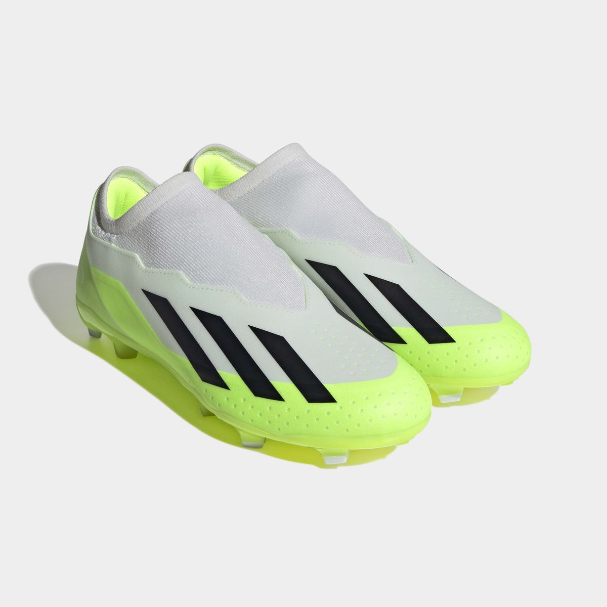 adidas X CrazyFast .3 Laceless FG Football Boots Wht Blk Lemon 75.00