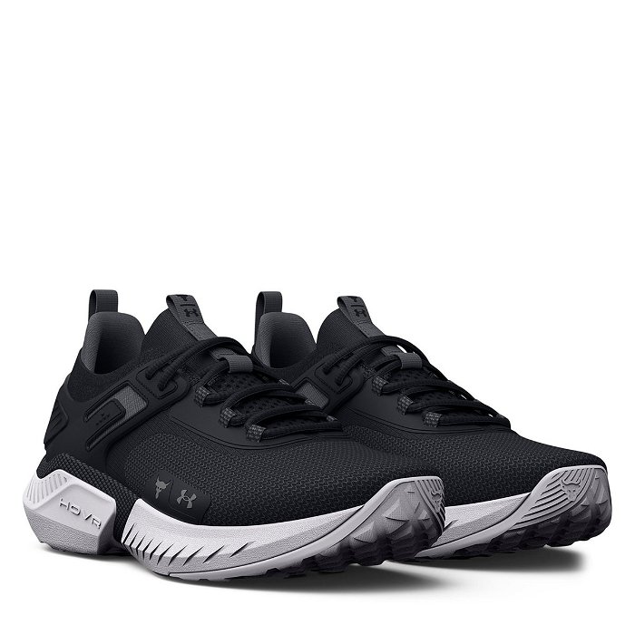 Under Armour PROJECT ROCK 5 - Training shoe - black/white/pitch gray/black  