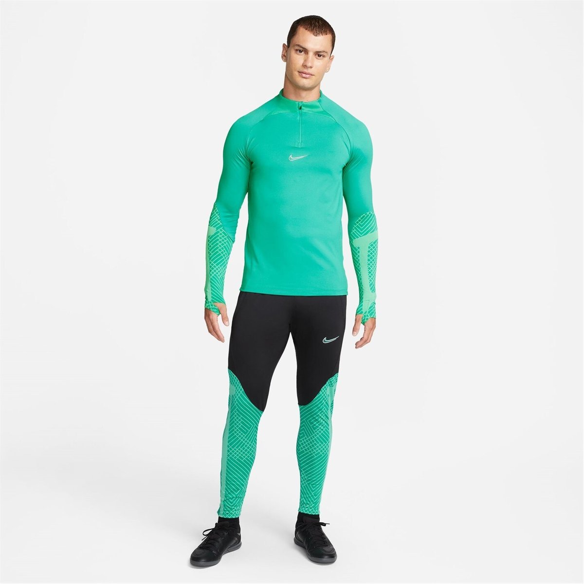 Black and green soccer pants sale