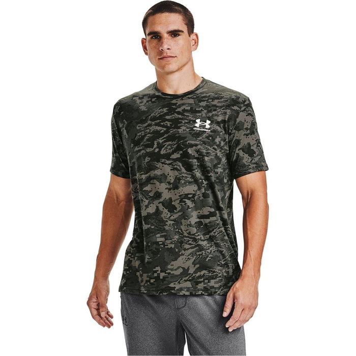 UA ABC Camo Short Sleeve T Shirt Mens