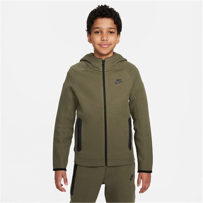 Nike Big Boys' Sportswear Tech Fleece Full-Zip Jacket-Grey/Black