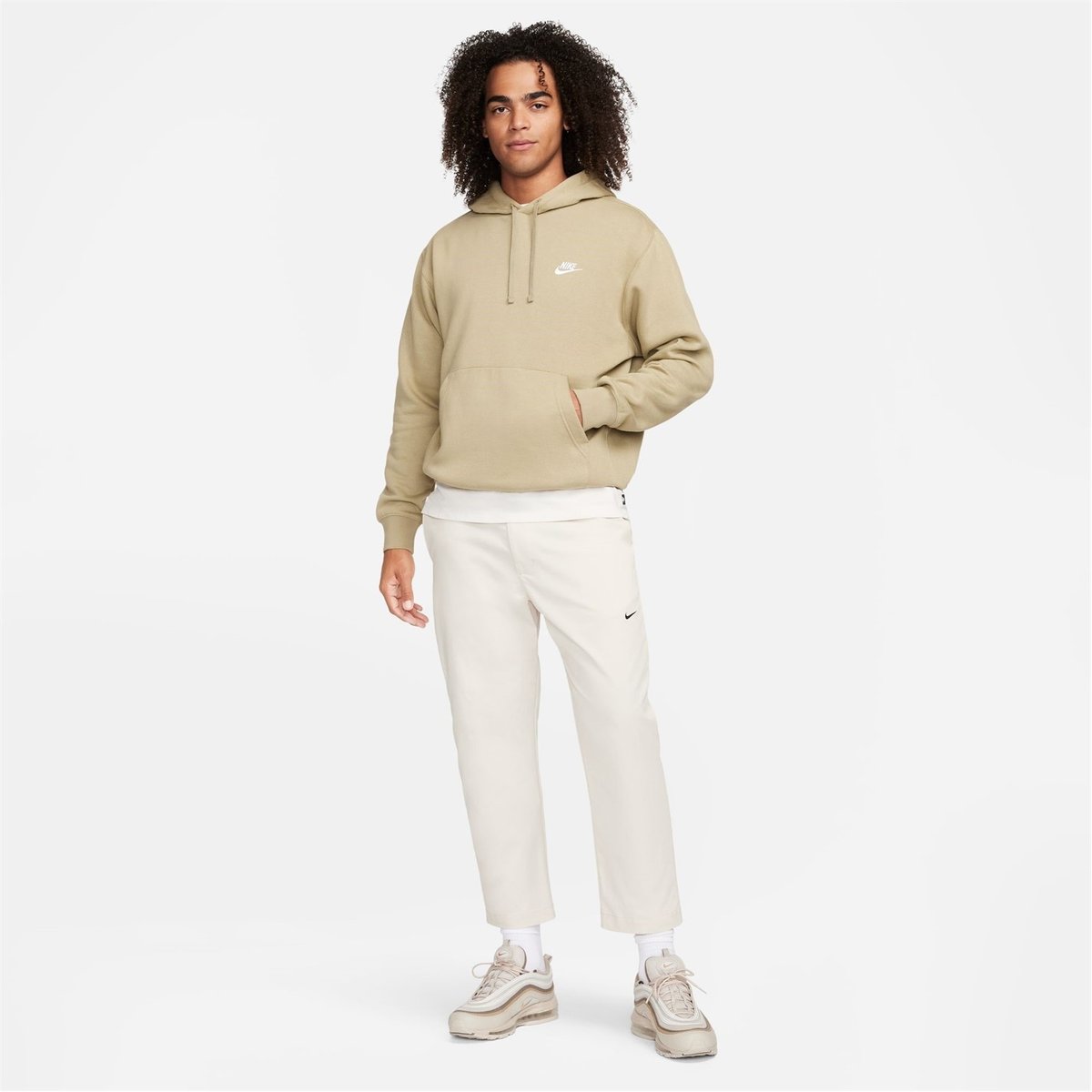 Mens white outlet fleece pullover