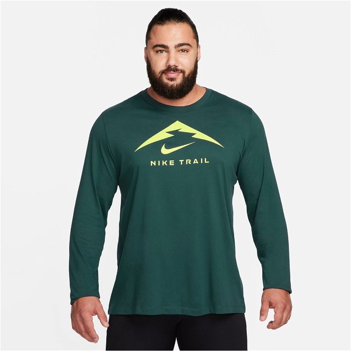 Dri FIT Mens Long Sleeve Trail Running T Shirt