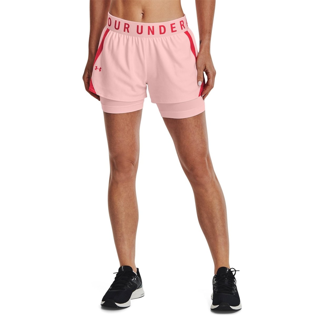 Pink under best sale armour shorts