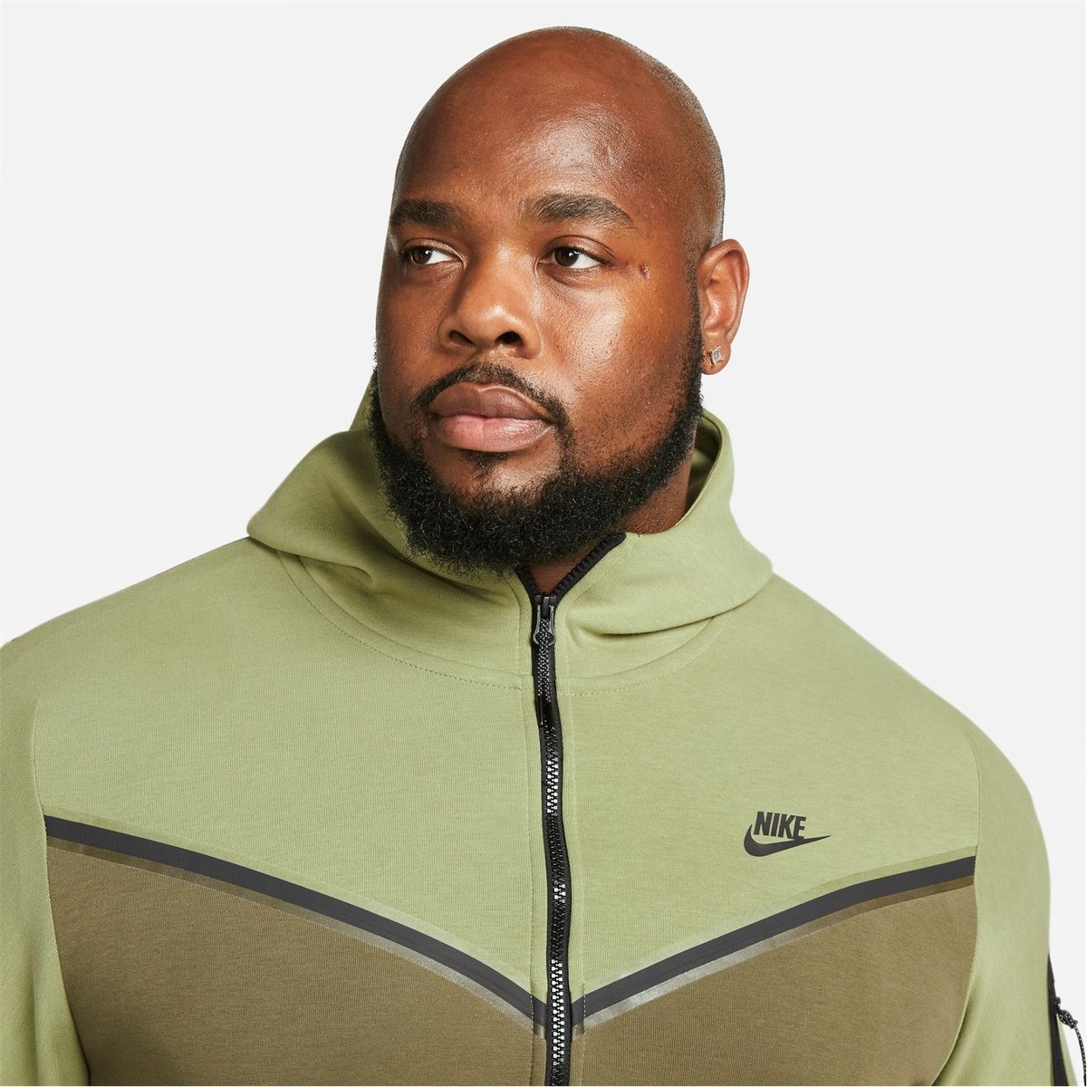 Olive green nike hoodie on sale mens