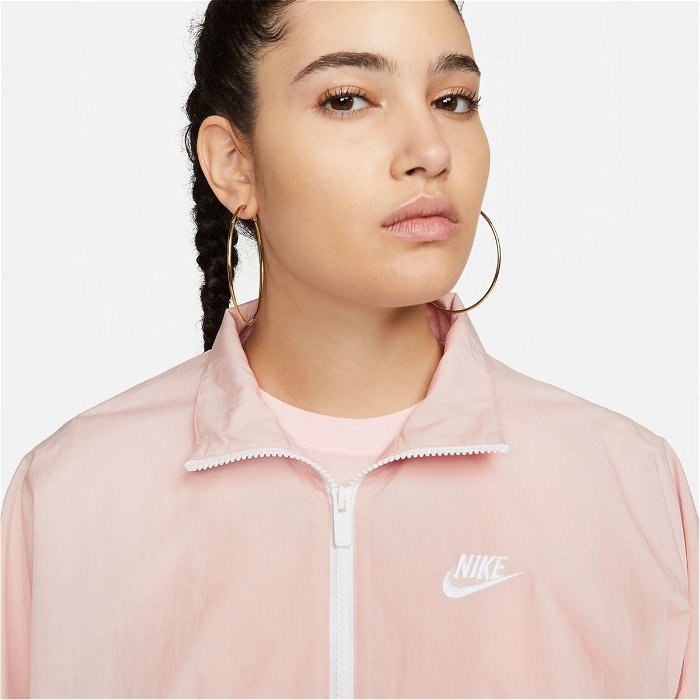 Nike Sportswear Statement Windrunner Womens Jacket Pink Oxfrd/Wht
