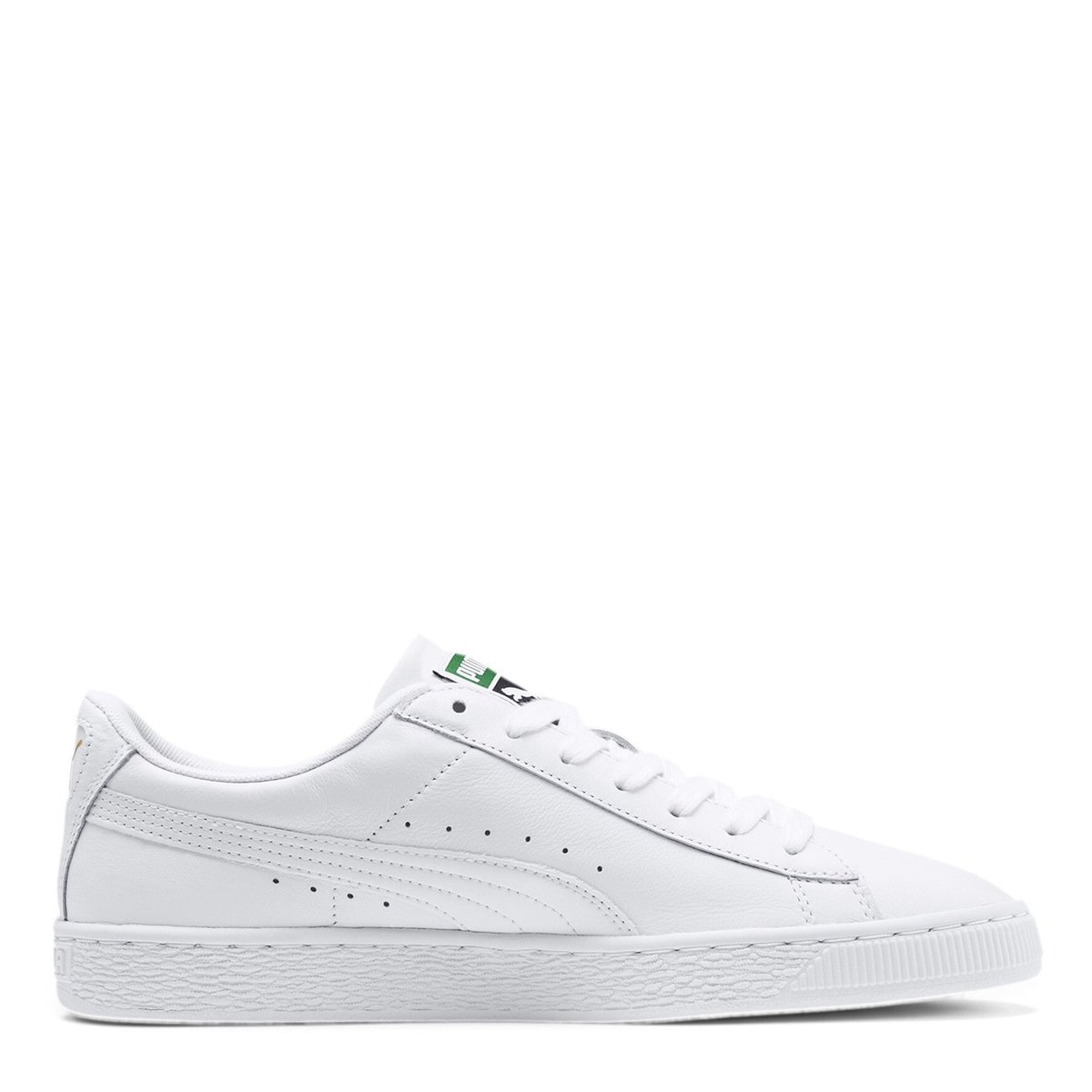 Puma basket deals classic white trainers