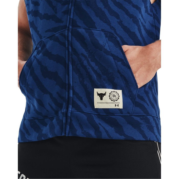 Project Rock Rival Sleeveless Zip Fleece Mens