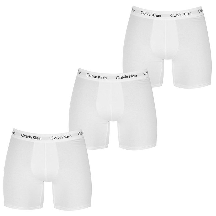 Calvin Klein Underwear: Three-Pack White Boxer Briefs