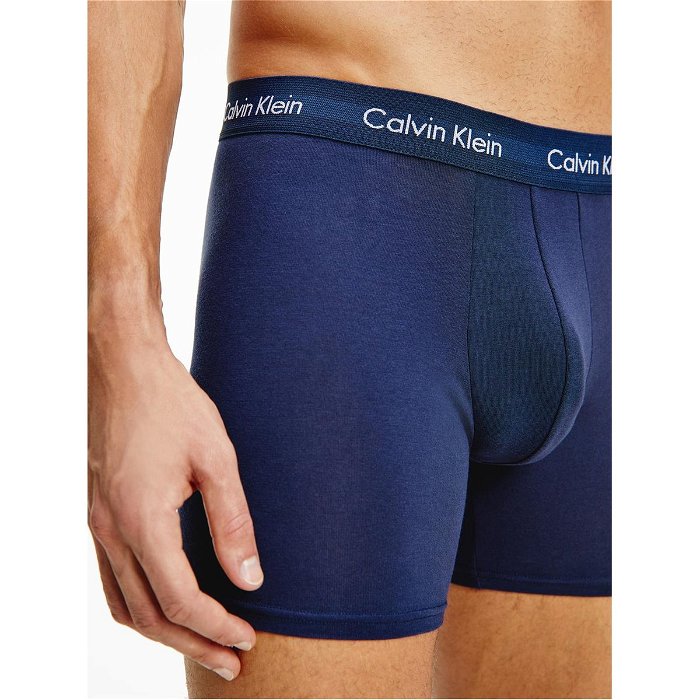 Calvin Klein BLUE MULTI Men's 3-Pack Cotton Classics Boxer Briefs