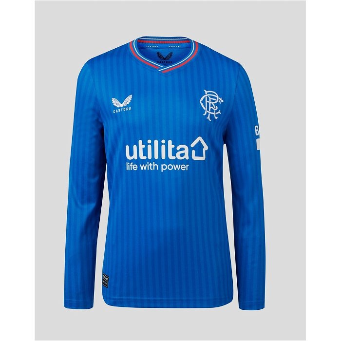 Rangers Home Long Sleeve Shirt 2023 2024 Juniors