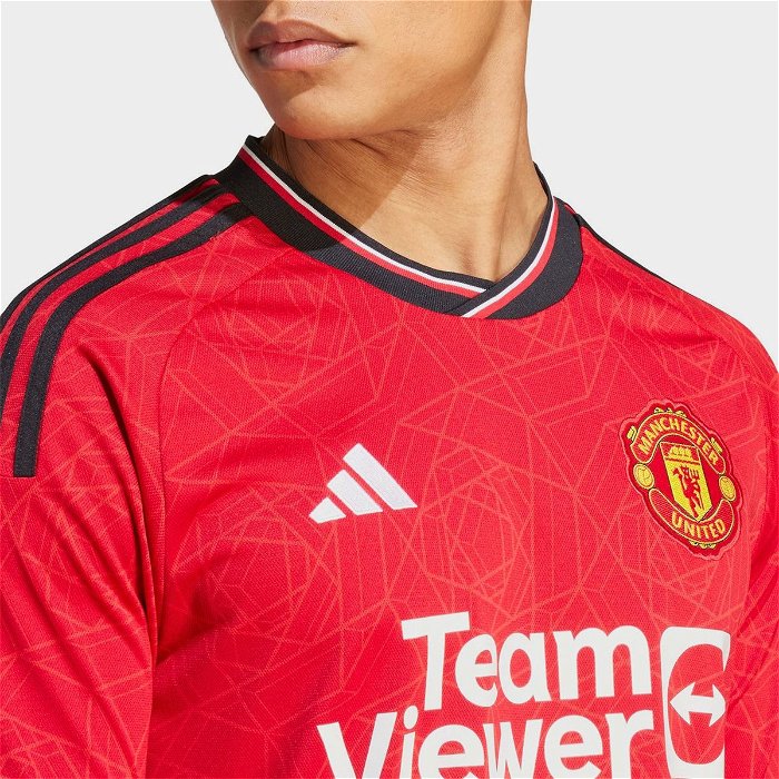 Manchester United Long Sleeve Home Shirt 2023 2024 Adults