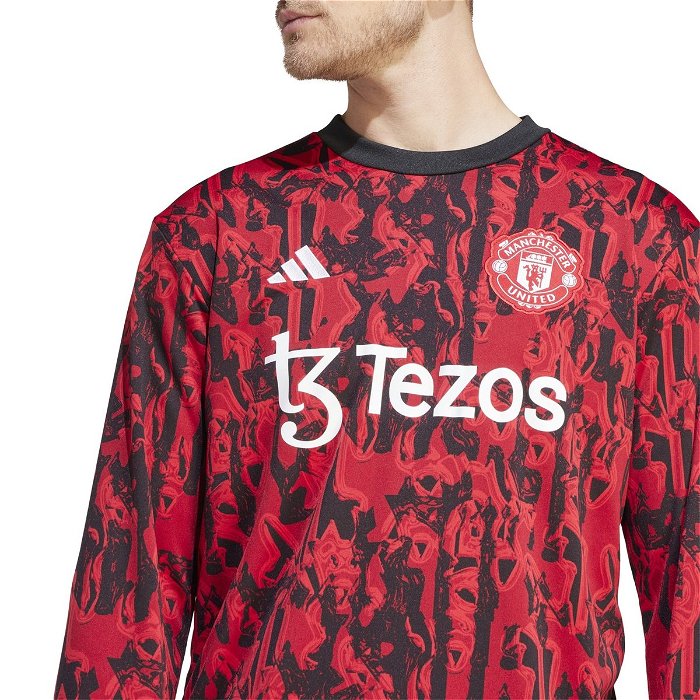 Manchester United Pre Match Long Sleeve Jersey 2023 2024 Adults