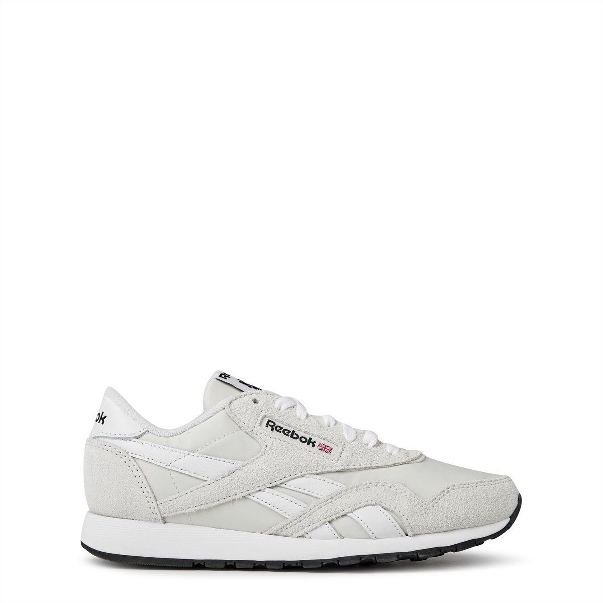 Reebok classic nylon white and hot sale cream trainers