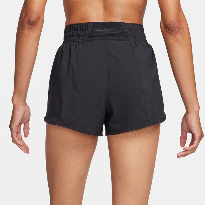 One Swoosh Womens Dri FIT Running Mid Rise Brief Lined Shorts