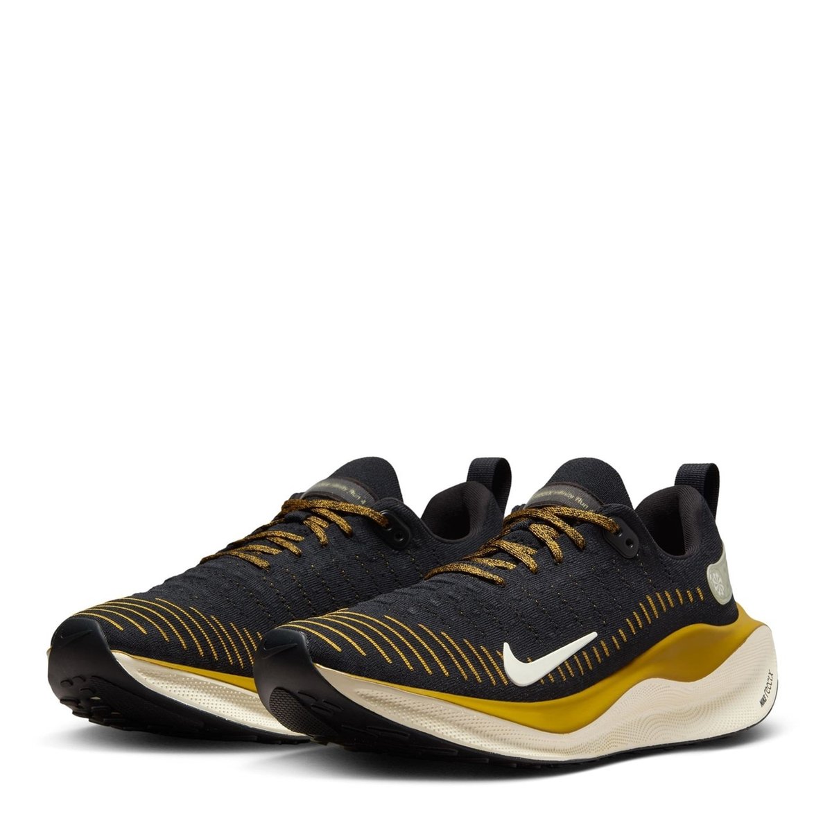 Running shoes black and cheap gold