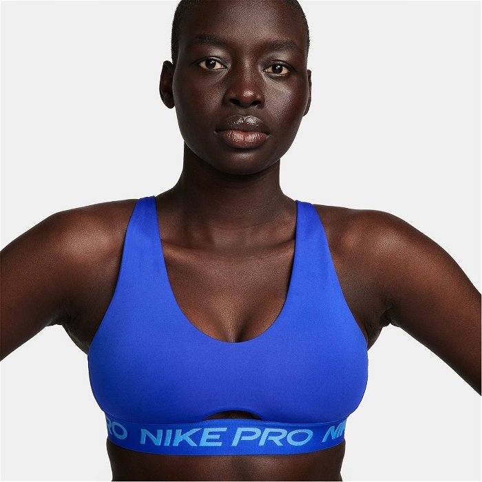 Nike Pro Indy Plunge Womens Medium Support Padded Sports Bra Hyper Royal,  £45.00